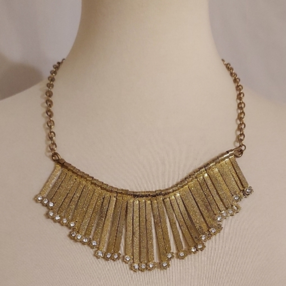 ‼️3 for $24‼️  Gold Geometric Art Deco Statement Necklace